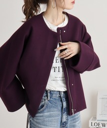 ノーカラージャケット（レッド/赤色系）ファッション通販 - ZOZOTOWN