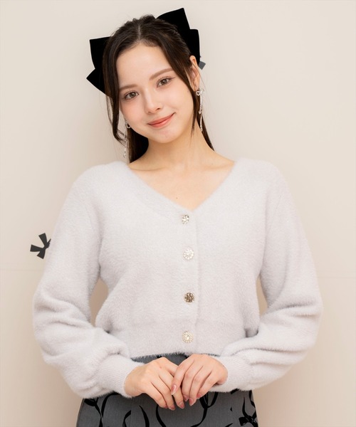 【セール】ラメシャギーVネックカーディガン（カーディガン/ボレロ）｜WILLSELECTION（ウィルセレクション）