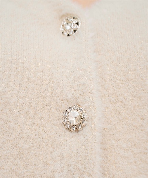 WILLSELECTION（ウィルセレクション）の「ラメシャギーVネックカーディガン（カーディガン/ボレロ・レディース・ベージュ/オフホワイト/サックスブルー/ラベンダー・FREE）」の21枚目の写真