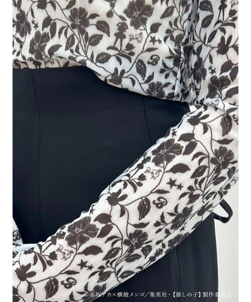 MERCURYDUO(マーキュリーデュオ)の「TVアニメ【推しの子】プリントチュールメロートップス(Tシャツ/カットソー・レディース・ピンク/ブラック・FREE)」の9枚目の写真