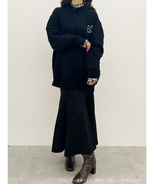 MERCURYDUO(マーキュリーデュオ)の「TVアニメ【推しの子】プリントチュールメロートップス(Tシャツ/カットソー・レディース・ピンク/ブラック・FREE)」の12枚目の写真