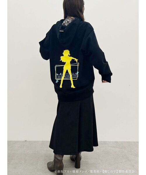 MERCURYDUO(マーキュリーデュオ)の「TVアニメ【推しの子】プリントチュールメロートップス(Tシャツ/カットソー・レディース・ピンク/ブラック・FREE)」の13枚目の写真