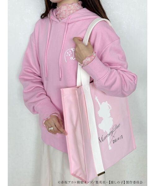 MERCURYDUO(マーキュリーデュオ)の「TVアニメ【推しの子】プリントチュールメロートップス(Tシャツ/カットソー・レディース・ピンク/ブラック・FREE)」の19枚目の写真