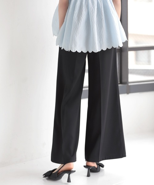 MERAKI(メラキ)の「セミワイドタックパンツ(その他パンツ・レディース・ベージュ/ブラック/ライトグレー/アイボリー・S/M)」の13枚目の写真