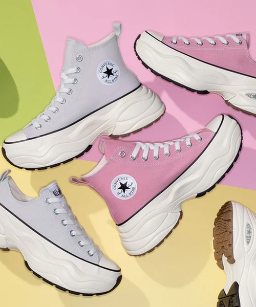 CONVERSE(コンバース)の「CONVERSE/コンバース レディース スニーカー 厚底 パステル ALL STAR R SURGTRN H オールスター 31313900/31313901(スニーカー・レディース・ピンク/グレー・23.5cm/23.0cm/25.0cm/24.5cm/24.0cm)」の19枚目の写真