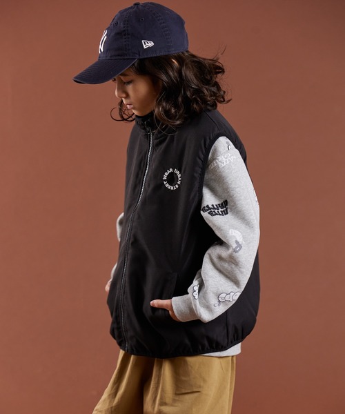 PAIRMANON STREET（ペアマノンストリート）の「【PAIRMANON STREET】モチーフ 胸刺繍 中綿 パディング シームレス ベスト（ベスト・キッズ・ベージュ/ブラック/オフホワイト・120/90/140/160/130/150/110/100）」の6枚目の写真