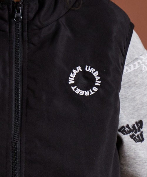 PAIRMANON STREET（ペアマノンストリート）の「【PAIRMANON STREET】モチーフ 胸刺繍 中綿 パディング シームレス ベスト（ベスト・キッズ・ベージュ/ブラック/オフホワイト・120/90/140/160/130/150/110/100）」の7枚目の写真