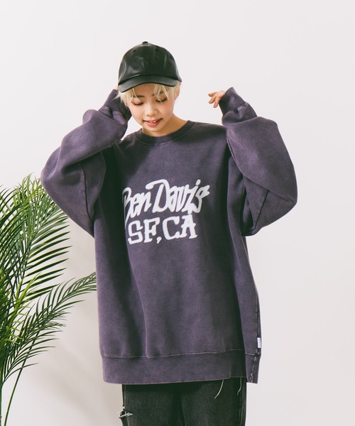 BEN DAVIS(ベンデイビス)の「【BEN DAVIS/ベンデイビス】TAGGING FADED CREW/オーバーサイズ 裏起毛 ストリート バックプリント ロゴ ワンポイント スウェット トレーナー/レディース メンズ(スウェット・メンズ・ブラック/パープル・LARGE/MEDIUM/X-LARGE)」の12枚目の写真