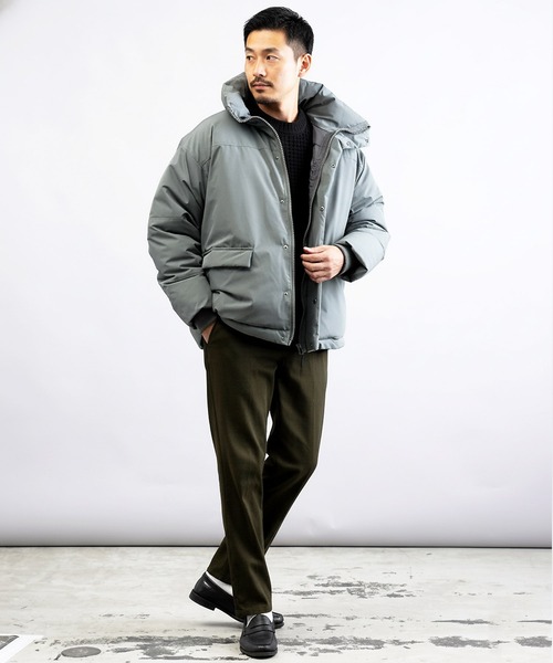 jiggys shop(ジギーズショップ)の「ポリタスランファイバーハーフジップ中綿ジャケット(ダウンジャケット/コート・メンズ・グレー系その他/ブラック/チャコールグレー・LARGE/MEDIUM/X-LARGE)」の16枚目の写真