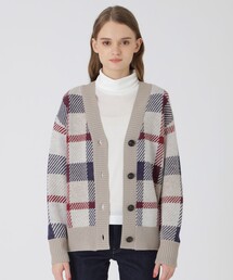 希少 ブルーレーベルクレストブリッジ カーディガン ホワイト 金具 チェーン ブルーレーベルクレストブリッジ BLUE LABEL CRESTBRIDGE 【一部