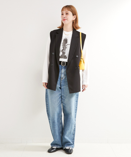 B.C STOCK（ベーセーストック）の「MCL/エムシーエル 別注 フォトプリントロンT（Tシャツ/カットソー・レディース・ホワイト×ホワイト/ホワイト系その他/ホワイト・FREE）」の5枚目の写真