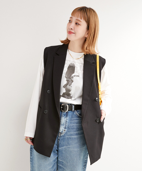 B.C STOCK（ベーセーストック）の「MCL/エムシーエル 別注 フォトプリントロンT（Tシャツ/カットソー・レディース・ホワイト×ホワイト/ホワイト系その他/ホワイト・FREE）」の8枚目の写真