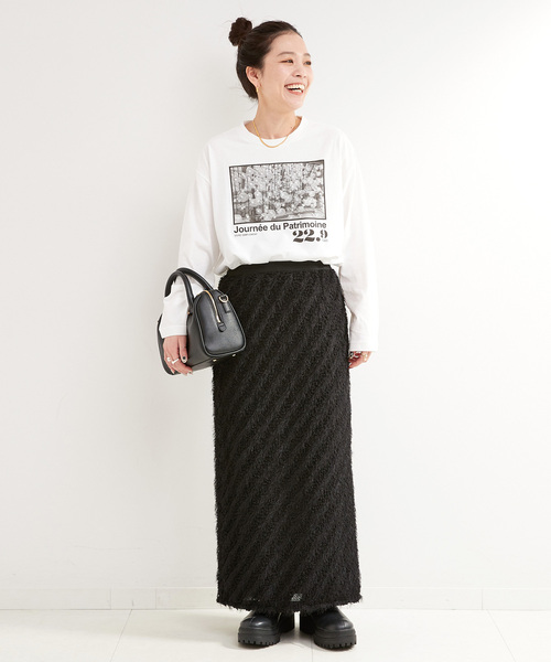 B.C STOCK（ベーセーストック）の「MCL/エムシーエル 別注 フォトプリントロンT（Tシャツ/カットソー・レディース・ホワイト×ホワイト/ホワイト系その他/ホワイト・FREE）」の12枚目の写真