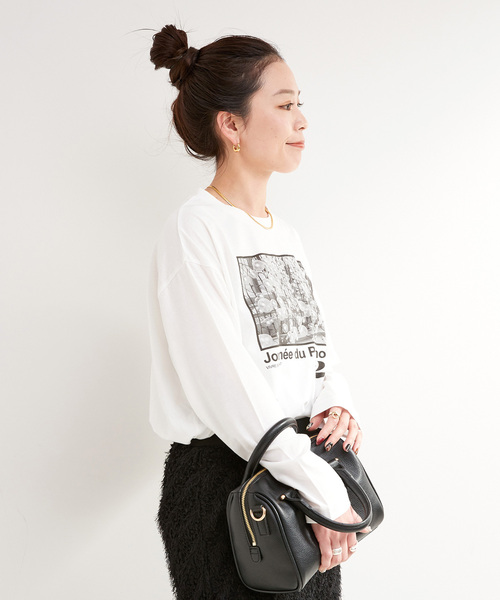 B.C STOCK（ベーセーストック）の「MCL/エムシーエル 別注 フォトプリントロンT（Tシャツ/カットソー・レディース・ホワイト×ホワイト/ホワイト系その他/ホワイト・FREE）」の16枚目の写真