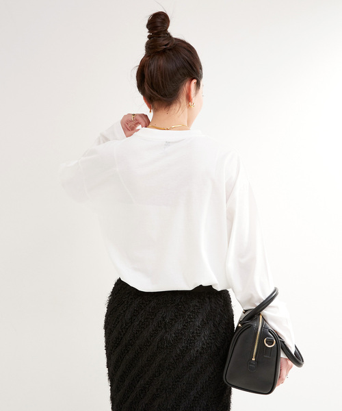 B.C STOCK（ベーセーストック）の「MCL/エムシーエル 別注 フォトプリントロンT（Tシャツ/カットソー・レディース・ホワイト×ホワイト/ホワイト系その他/ホワイト・FREE）」の17枚目の写真