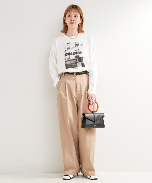 B.C STOCK（ベーセーストック）の「MCL/エムシーエル 別注 フォトプリントロンT（Tシャツ/カットソー・レディース・ホワイト×ホワイト/ホワイト系その他/ホワイト・FREE）」の19枚目の写真