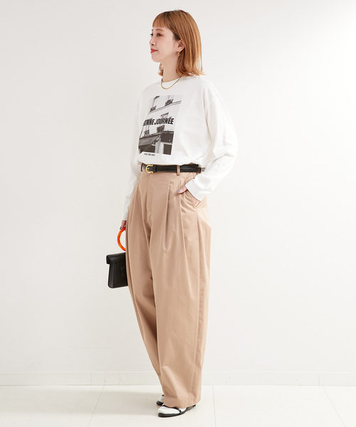 B.C STOCK（ベーセーストック）の「MCL/エムシーエル 別注 フォトプリントロンT（Tシャツ/カットソー・レディース・ホワイト×ホワイト/ホワイト系その他/ホワイト・FREE）」の20枚目の写真