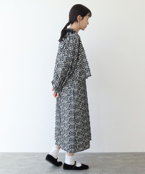 yuni(ユニ )の「●ハナ×チェック ジャカード ノースリワンピース(ワンピース・レディース・ブラック・FREE)」の18枚目の写真