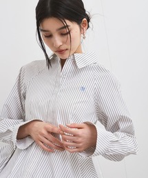 VIS | 【洗える】ワンポイント刺繍ペプラムシャツ(シャツ/ブラウス)