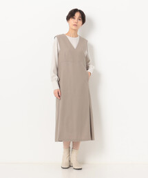 【セットアップ対応】2WAYストレッチフラノ ジャンパースカート