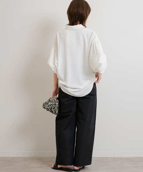 JOURNAL STANDARD relume（ジャーナルスタンダード　レリューム）の「《追加》ドットジャガードブラウス（シャツ/ブラウス・レディース・ベージュ/ホワイト・FREE）」の18枚目の写真