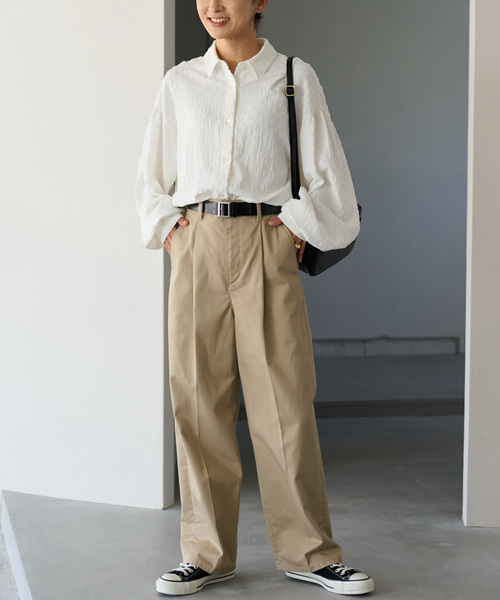 JOURNAL STANDARD relume（ジャーナルスタンダード　レリューム）の「《追加》ドットジャガードブラウス（シャツ/ブラウス・レディース・ベージュ/ホワイト・FREE）」の22枚目の写真