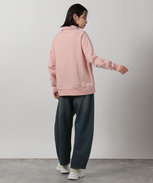 LAKOLE（ラコレ）の「レターロゴハーフZIPプルオーバー / 291834（スウェット・レディース・ピンク/グリーン/オートミール/ネイビー・FREE）」の12枚目の写真