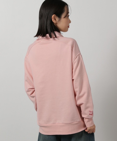 LAKOLE（ラコレ）の「レターロゴハーフZIPプルオーバー / 291834（スウェット・レディース・ピンク/グリーン/オートミール/ネイビー・FREE）」の8枚目の写真