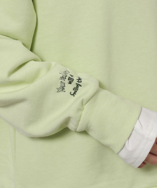 LAKOLE（ラコレ）の「レターロゴハーフZIPプルオーバー / 291834（スウェット・レディース・ピンク/グリーン/オートミール/ネイビー・FREE）」の13枚目の写真