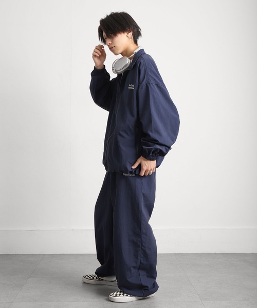 ZIP FIVE】 ワンポイント刺繍 ドローコード内蔵 ナイロン トラック