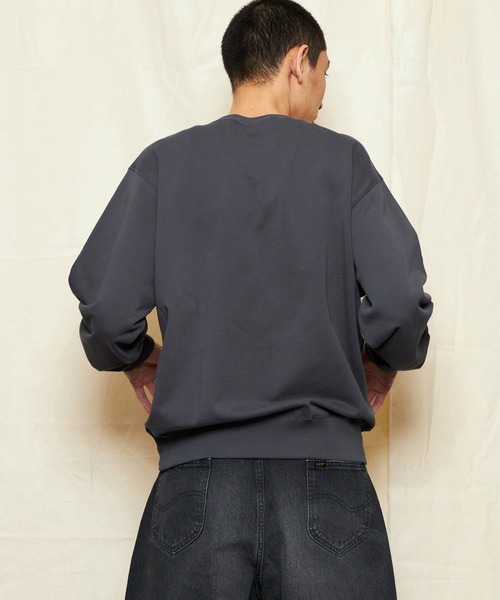 Lee（リー）の「Lee/リー ブルドッグプリントスウェット 親子リンク可能（スウェット・メンズ・チャコール/オフホワイト/グレー・MEDIUM/LARGE/SMALL/X-LARGE）」の7枚目の写真