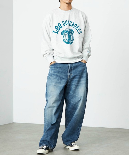 Lee（リー）の「Lee/リー ブルドッグプリントスウェット 親子リンク可能（スウェット・メンズ・チャコール/オフホワイト/グレー・MEDIUM/LARGE/SMALL/X-LARGE）」の21枚目の写真