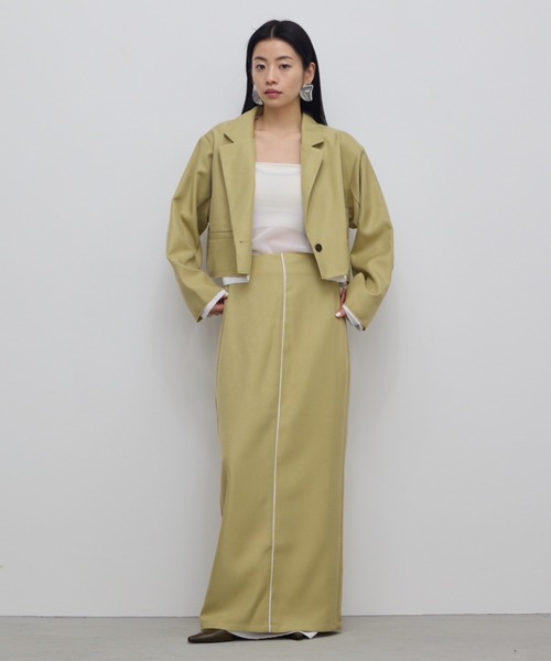 AIC.(エーアイシー)の「カットオフデザインロングスカート/セットアップ可能(スカート・レディース・イエロー/グレー・FREE)」の18枚目の写真