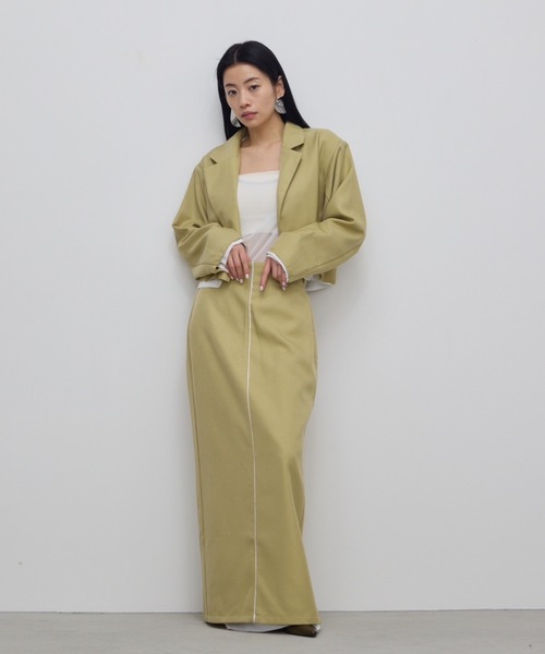 AIC.(エーアイシー)の「カットオフデザインロングスカート/セットアップ可能(スカート・レディース・イエロー/グレー・FREE)」の17枚目の写真