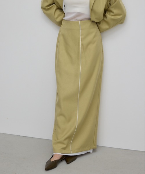 AIC.(エーアイシー)の「カットオフデザインロングスカート/セットアップ可能(スカート・レディース・イエロー/グレー・FREE)」の15枚目の写真