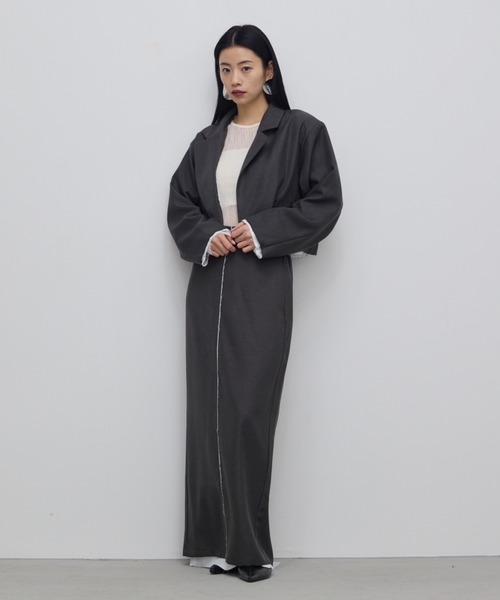 AIC.(エーアイシー)の「カットオフデザインロングスカート/セットアップ可能(スカート・レディース・イエロー/グレー・FREE)」の8枚目の写真