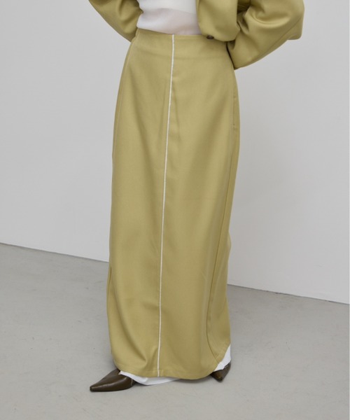 AIC.(エーアイシー)の「カットオフデザインロングスカート/セットアップ可能(スカート・レディース・イエロー/グレー・FREE)」の14枚目の写真