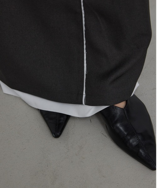 AIC.(エーアイシー)の「カットオフデザインロングスカート/セットアップ可能(スカート・レディース・イエロー/グレー・FREE)」の7枚目の写真