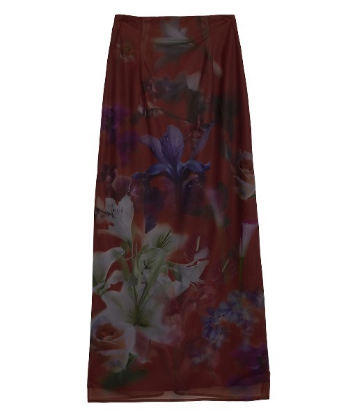 Ameri(アメリ)の「SMOKE FLOWER SHEER TIGHT SKIRT(スカート・レディース・ブラック/アイボリー/レッド・SMALL/MEDIUM)」の10枚目の写真