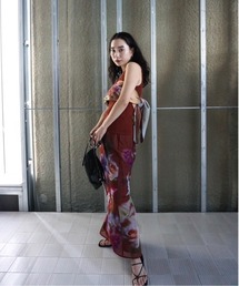 Ameri（アメリ）の「SMOKE FLOWER SHEER TIGHT SKIRT（スカート