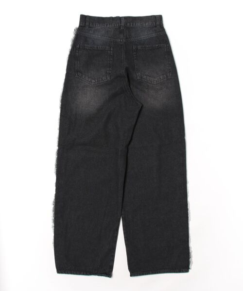 STYLEBLOCK(スタイルブロック)の「デニムサイドフリルパンツ(デニムパンツ・レディース・ライトブルー/ブラック/ブルー・S/M)」の4枚目の写真