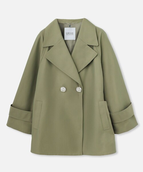 新品 タグ付き ¥74,800 ルルウィルビー シャンブレーギャバミドルコート セール】【LOULOU WILLOUGHBY】シャンブレーギャバミドルコート