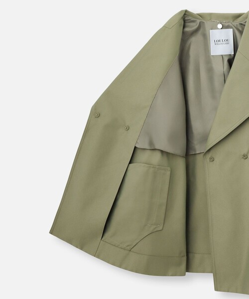 セール】【LOULOU WILLOUGHBY】シャンブレーギャバミドルコート