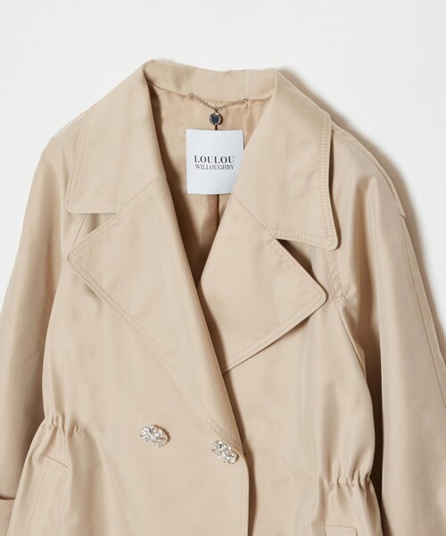 セール】【LOULOU WILLOUGHBY】シャンブレーギャバミドルコート