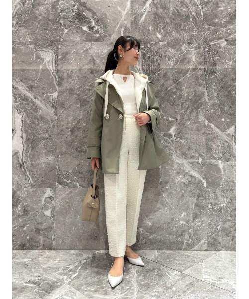 新品 タグ付き ¥74,800 ルルウィルビー シャンブレーギャバミドルコート セール】【LOULOU WILLOUGHBY】シャンブレーギャバミドルコート