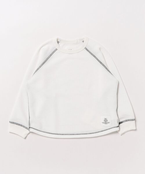 Smoothy（スムージー）の「Smoothy Thermal raglan Long Sleeve Tee / スムージー サーマルラグランロンTシャツ（Tシャツ/カットソー・キッズ・ホワイト/ブラック・SMALL/MEDIUM/LARGE/X-LARGE）」の5枚目の写真