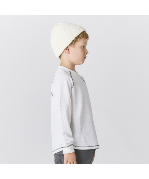 Smoothy（スムージー）の「Smoothy Thermal raglan Long Sleeve Tee / スムージー サーマルラグランロンTシャツ（Tシャツ/カットソー・キッズ・ホワイト/ブラック・SMALL/MEDIUM/LARGE/X-LARGE）」の9枚目の写真