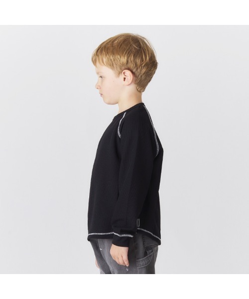 Smoothy（スムージー）の「Smoothy Thermal raglan Long Sleeve Tee / スムージー サーマルラグランロンTシャツ（Tシャツ/カットソー・キッズ・ホワイト/ブラック・SMALL/MEDIUM/LARGE/X-LARGE）」の7枚目の写真