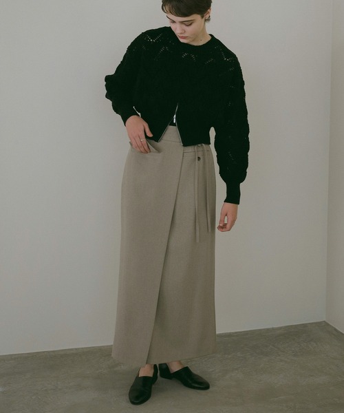 セール】LINEN WRAP SKIRT（スカート）｜MANOF（マノフ）の