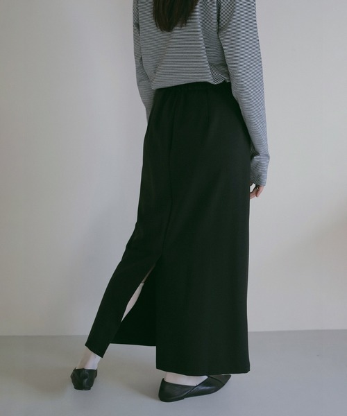 MANOF(マノフ)の「LINEN WRAP SKIRT(スカート・レディース・ブラック/ベージュ・S/M)」の20枚目の写真